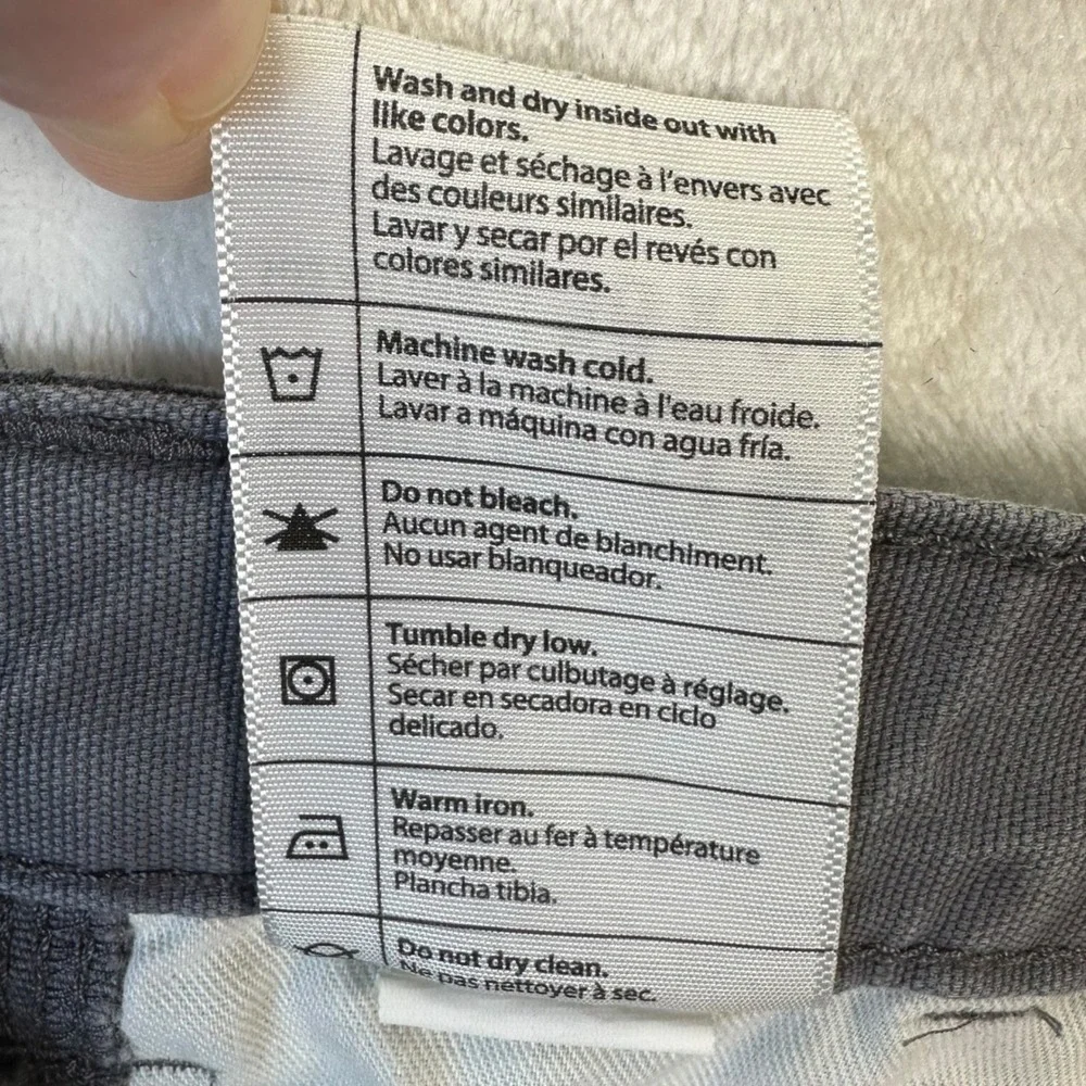 Carhartt Canvas Work Pants Mens 36x34 Grey Relaxed Fit Rugged Flex Carpenter